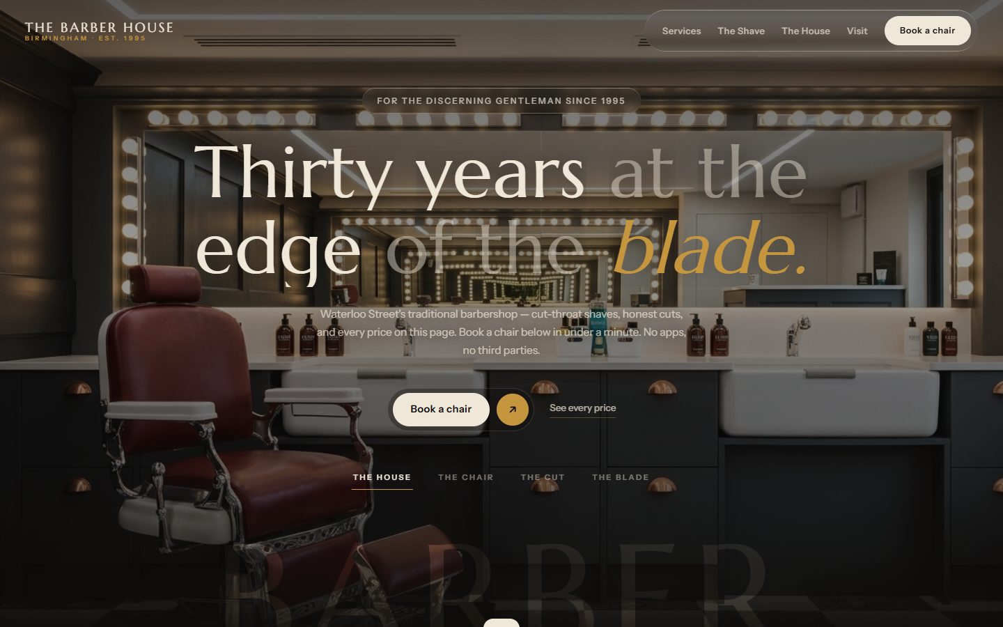 The Barber House — site by NOVON
